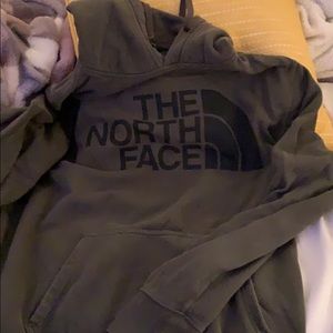 Army green north face hoodie